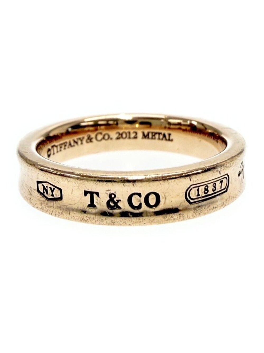 Tiffany & Co Gold Rubedo 1837 Narrow Ring Metal Stamp